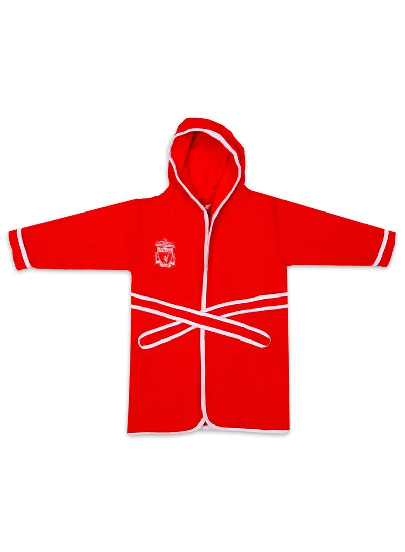 Trucare Liverpool F.C. Kids Bathrobe | 100% Cotton | Bright Red Color | Age 4 - 5 Years